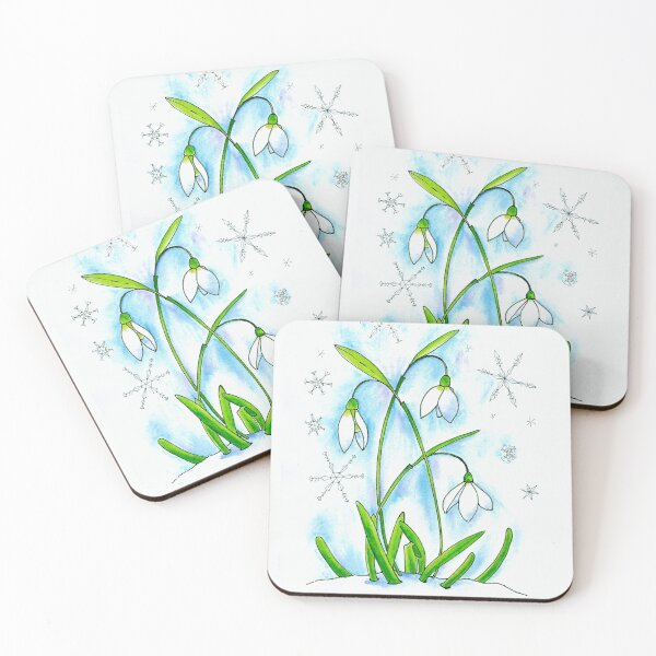 Item preview, Snowdrops Winter Flowers Peeking Through Snow designed and sold by JulieSpriddle.