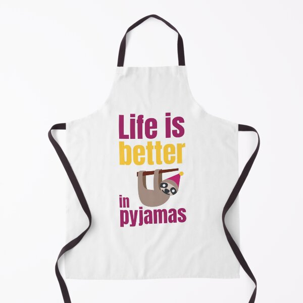 Item preview, Life Is Better In Pyjamas, Sloth in Night Cap designed and sold by WhimsicaliTee.