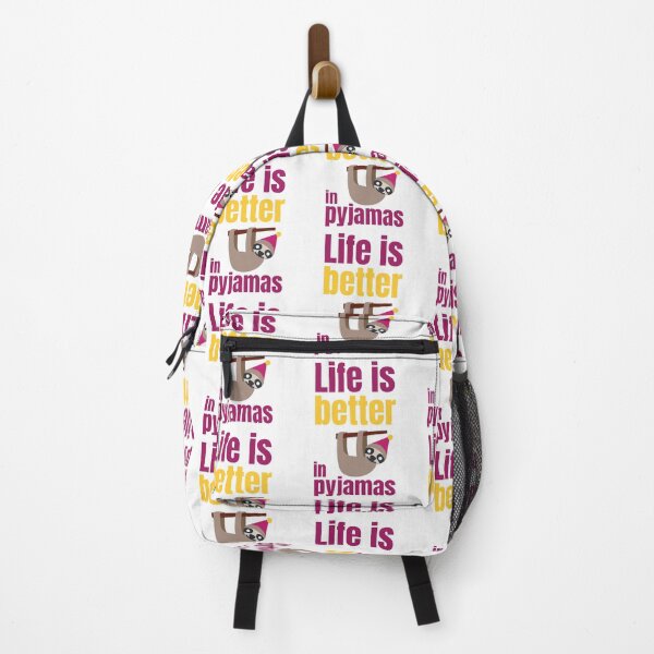 Item preview, Life Is Better In Pyjamas, Sloth in Night Cap designed and sold by WhimsicaliTee.