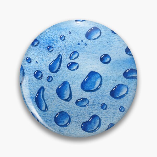 Artikelvorschau, Wassertropfen auf einem blauen Aquarell-Hintergrund entworfen und verkauft von JulieSpriddle.
