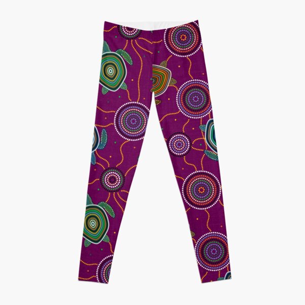 Australian Aboriginal Sea Turtles with Jellyfish Leggings
