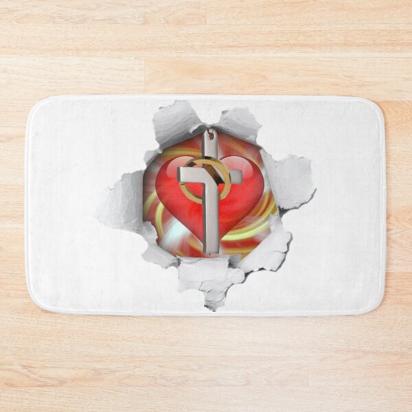 Item preview, Covenant Cross. 3D Cross over heart designed and sold by TheKingdomAttic.