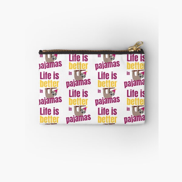 Item preview, Life Is Better In Pajamas, Sloth in Night Cap designed and sold by WhimsicaliTee.