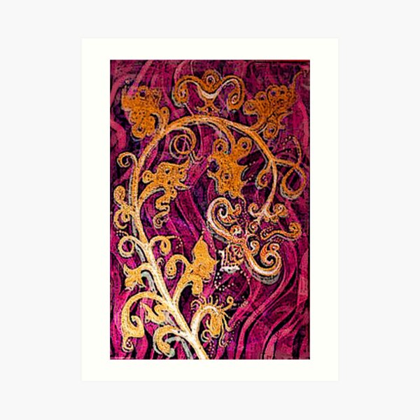 Thai Patterns an acrylic painting Art Print