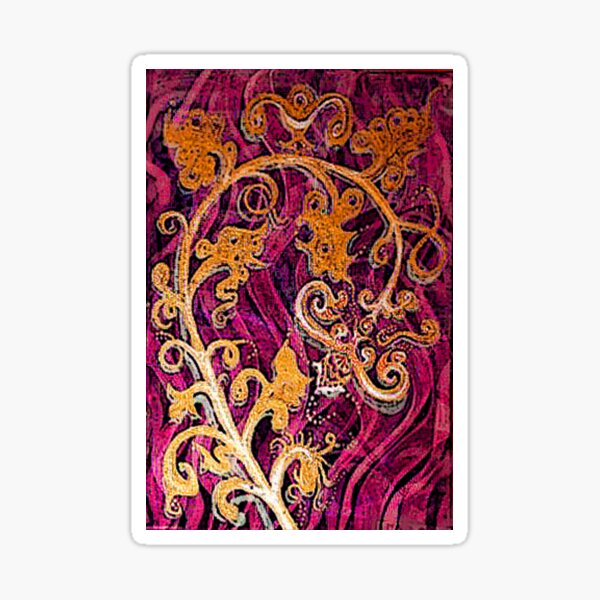Thai Patterns an acrylic painting Sticker