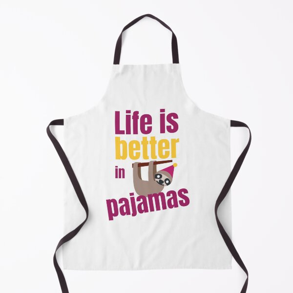 Item preview, Life Is Better In Pajamas, Sloth in Night Cap designed and sold by WhimsicaliTee.