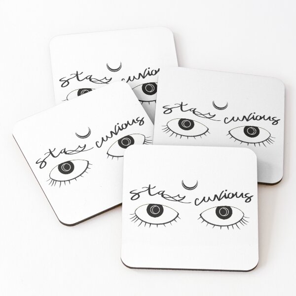 Item preview, Stay Curious Black Version - Cita de escritura a mano designed and sold by CaosTranscrito.