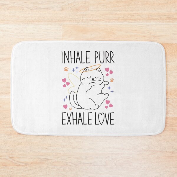 Item preview, Inhale Purr Exhale Love - Cute Cat Feline designed and sold by Medmac's Designs.