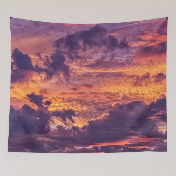 Item preview, Big Purple Color Powerful Sunset Clouds at Summer designed and sold by digoarpi.