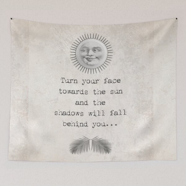 Item preview, Face The Sun, Inspirational Spiritual Quote, Celestial, Wellness designed and sold by artenvironments.