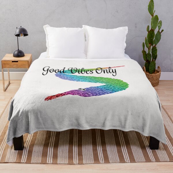 Item preview, Good Vibes Only with string worm on a stick designed and sold by JAZTshirt.