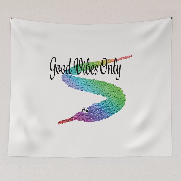 Item preview, Good Vibes Only with string worm on a stick designed and sold by JAZTshirt.