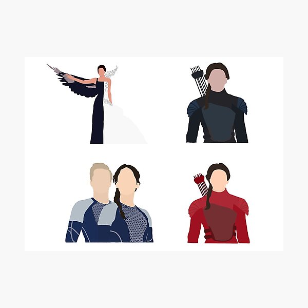 The Hunger Games Katniss Everdeen Sticker Pack Photographic Print