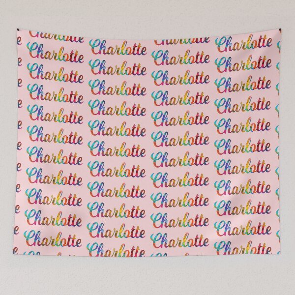 Item preview, Charlotte abstract painting girl's name designed and sold by ComicKitsch.