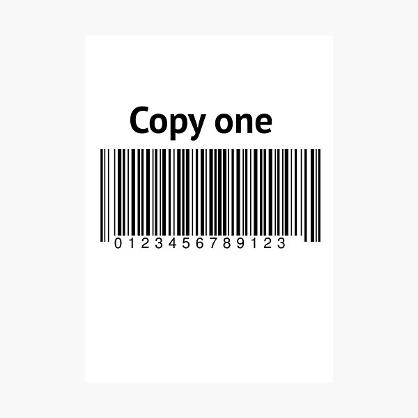 Impression photo « Code à barres copiercoller Choses père et bébé