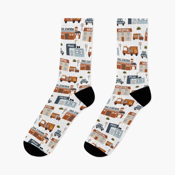 Item preview, Little Kids Emergency City Map Pattern designed and sold by sweetbelle.