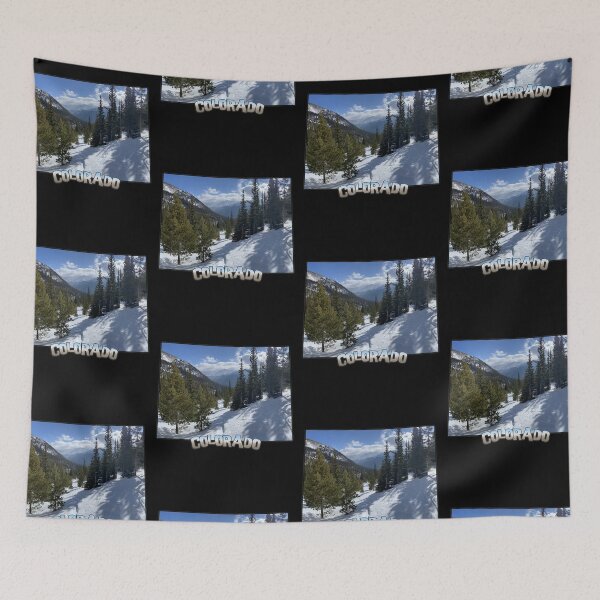 Item preview, Colorado State Outline (Winter Mountains) designed and sold by gorff.
