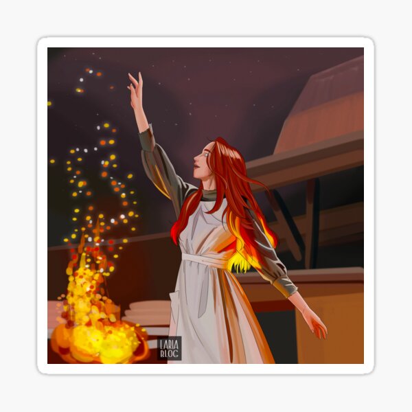 Fire girl Sticker