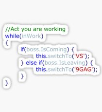 Act programming Sticker