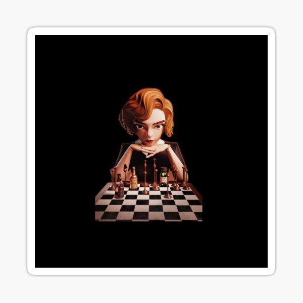 Queen's Gambit Chess Sticker