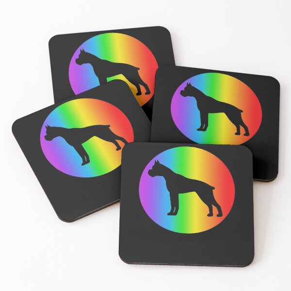 Item preview, boxer dog lover rainbow silhouette designed and sold by alaechamlal.