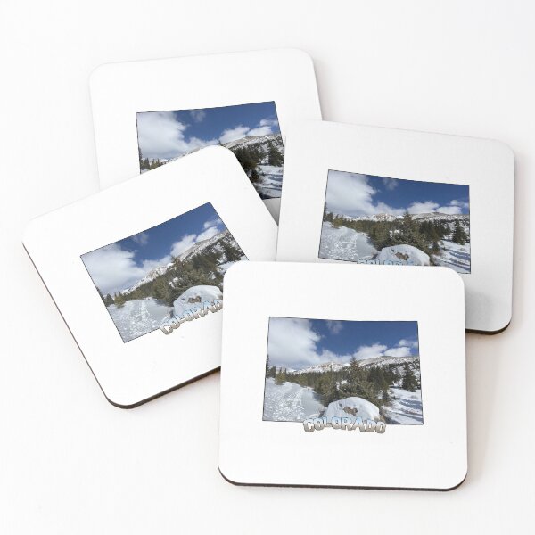 Item preview, Colorado State Outline (Winter Mountains) designed and sold by gorff.