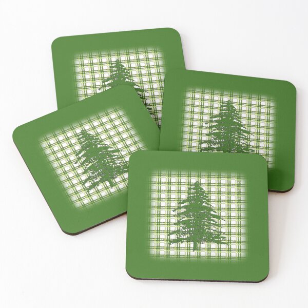 Item preview, Pine Tree on Green Plaid   designed and sold by Sharon Schwalbe.