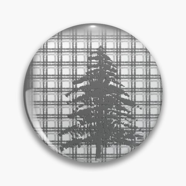 Item preview, Pine Tree on Gray Plaid designed and sold by Sharon Schwalbe.