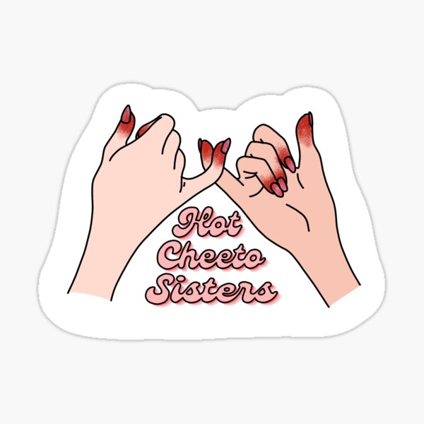 Vista previa del artículo con la obra «Hot Cheeto Sisters Pinky Promise Ilustración», diseñado y vendido por bishindesigns.