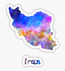Iran in watercolor Sticker