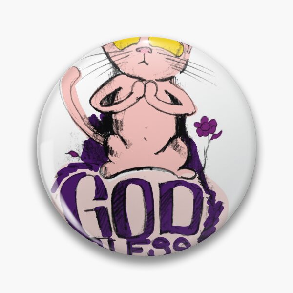 Item preview, funny-cat-god-bless-the-cooker designed and sold by manuelunsui.