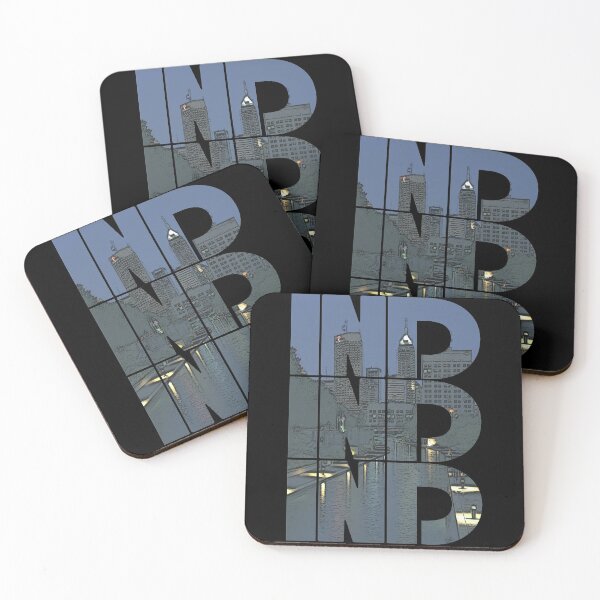 Item preview, Indianapolis, Indiana IND Cityscape Repeating Pattern designed and sold by CrabbyLobster.
