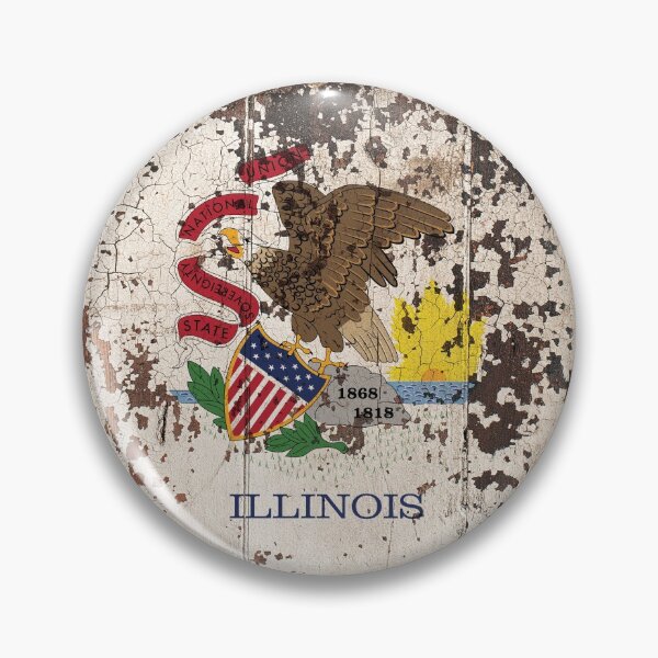 Item preview, Illinois Flag Rustic  designed and sold by TRowanDesign.