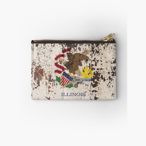 Item preview, Illinois Flag Rustic  designed and sold by TRowanDesign.