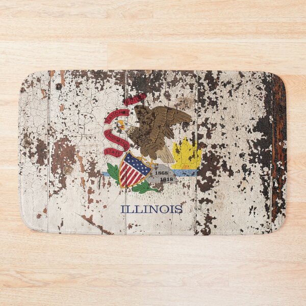 Item preview, Illinois Flag Rustic  designed and sold by TRowanDesign.