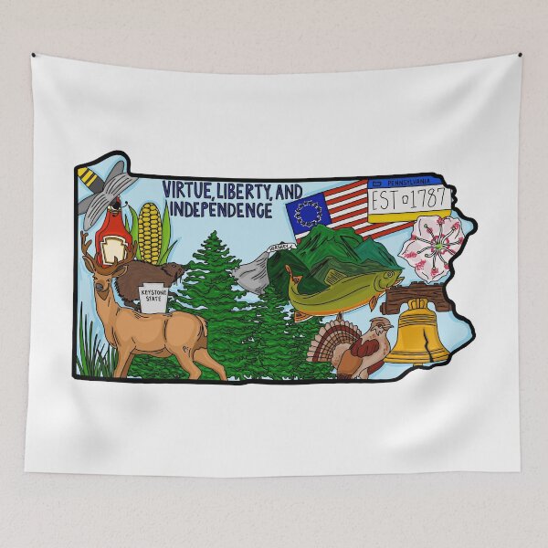 Item preview, Pennsylvania Symbols designed and sold by fiberandgloss.