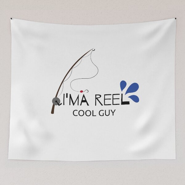 Item preview, I'ma Reel Cool Guy, Fishing Is A Tough Job But I Can Tackle It, Fishing quotes hhh designed and sold by GionaSophia.