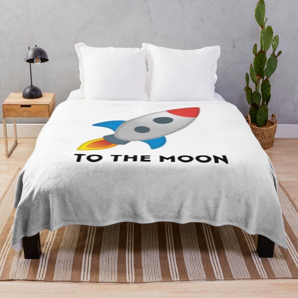 Item preview, To the moon with rocket designed and sold by 3bagsfull.