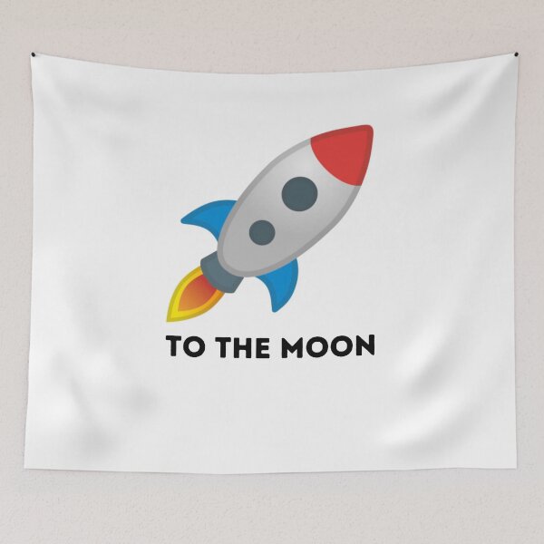 Item preview, To the moon with rocket designed and sold by 3bagsfull.