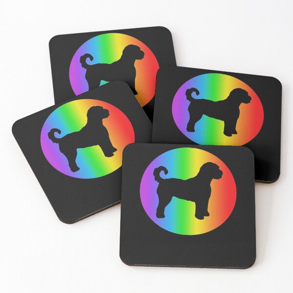 Item preview, goldendoodle dog lover rainbow silhouette gifts designed and sold by alaechamlal.