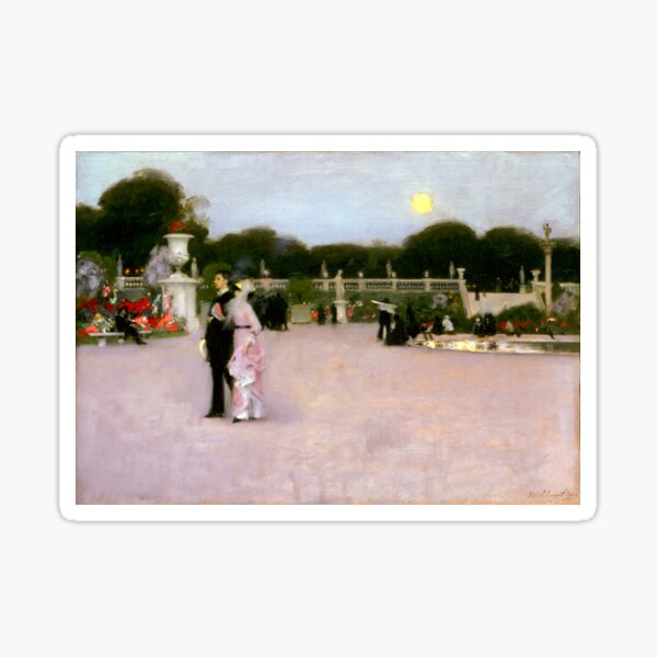 John Singer Sargent In the Luxembourg Gardens Sticker