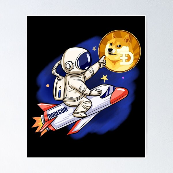 Artikel-Vorschau von Dogecoin DOGE Astronaut, designt und verkauft von Bitcoin-Fashion.