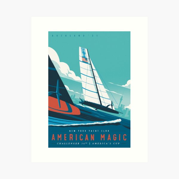 America's Cup - American Magic Poster - Auckland 2021 Art Print