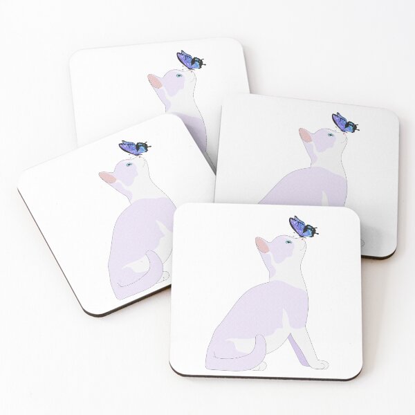 Item preview, Cat and Blue Butterfly designed and sold by Lady Grim.