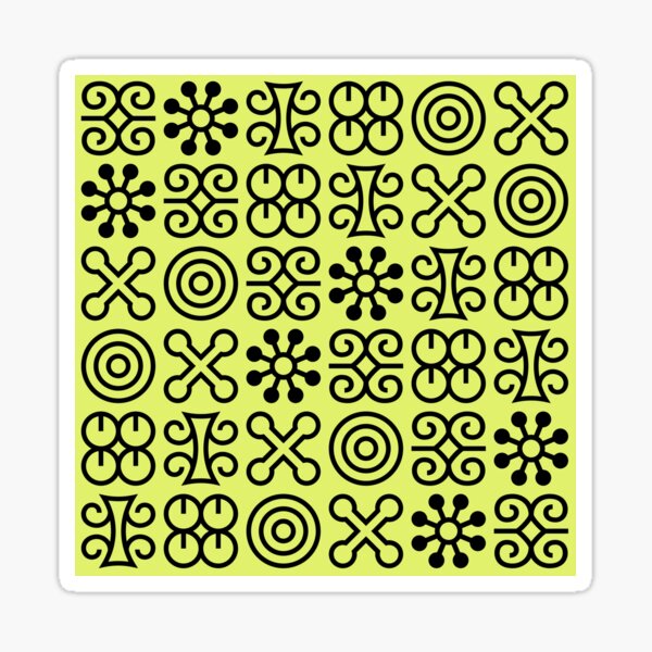 Adinkra Symbols Design Sticker