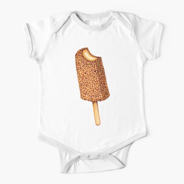 Golden Gaytime Pattern Short Sleeve Baby One-Piece