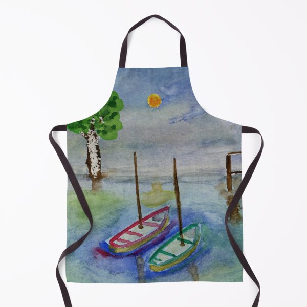 Item preview, Canoes and the Sunset. Watercolor Painting Canoes at Sunset designed and sold by Eugenia Alvarez.