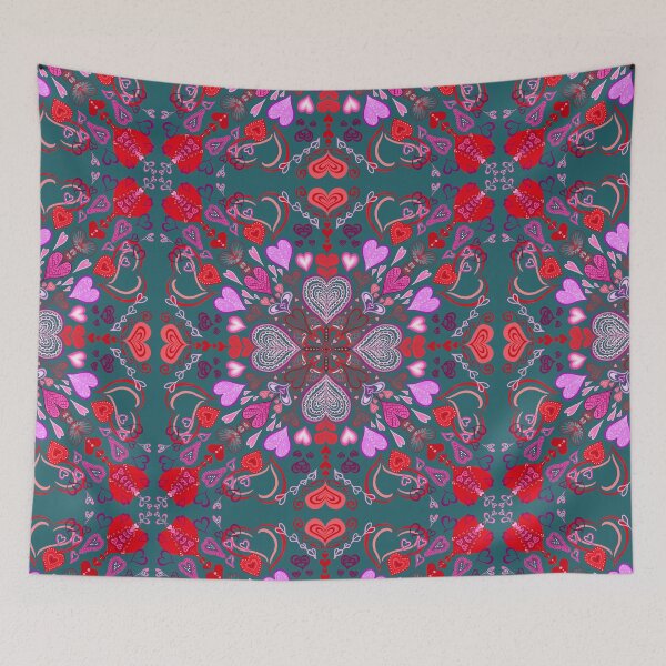 Item preview, Valentines on Dark Teal designed and sold by MamaODea.
