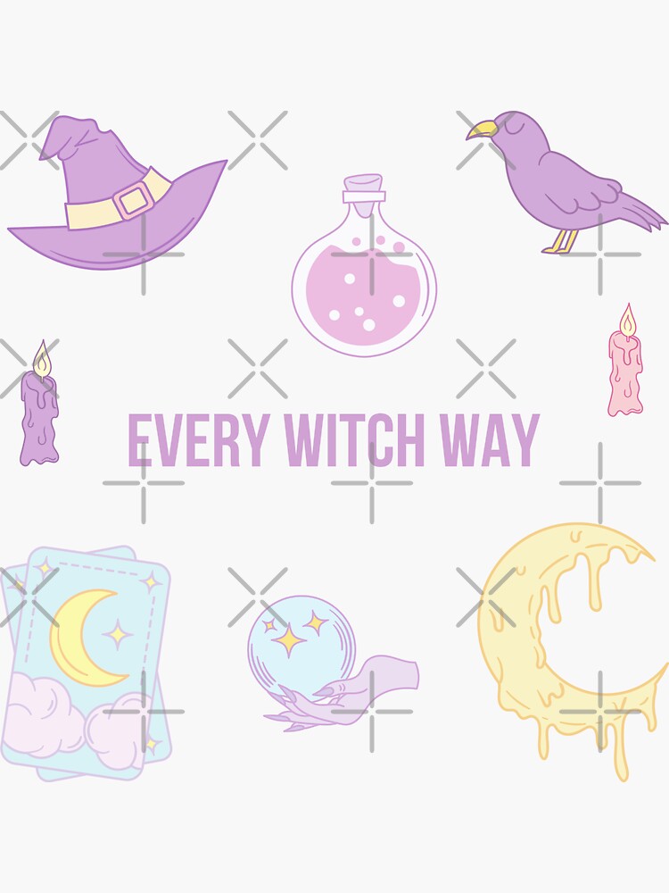 Witch Stuff Sticker Pack, Witch Pack, Witchy Woman, Just Like Magic,  Sorceress Tools, Pastel Witch Aesthetic | Art Board Print