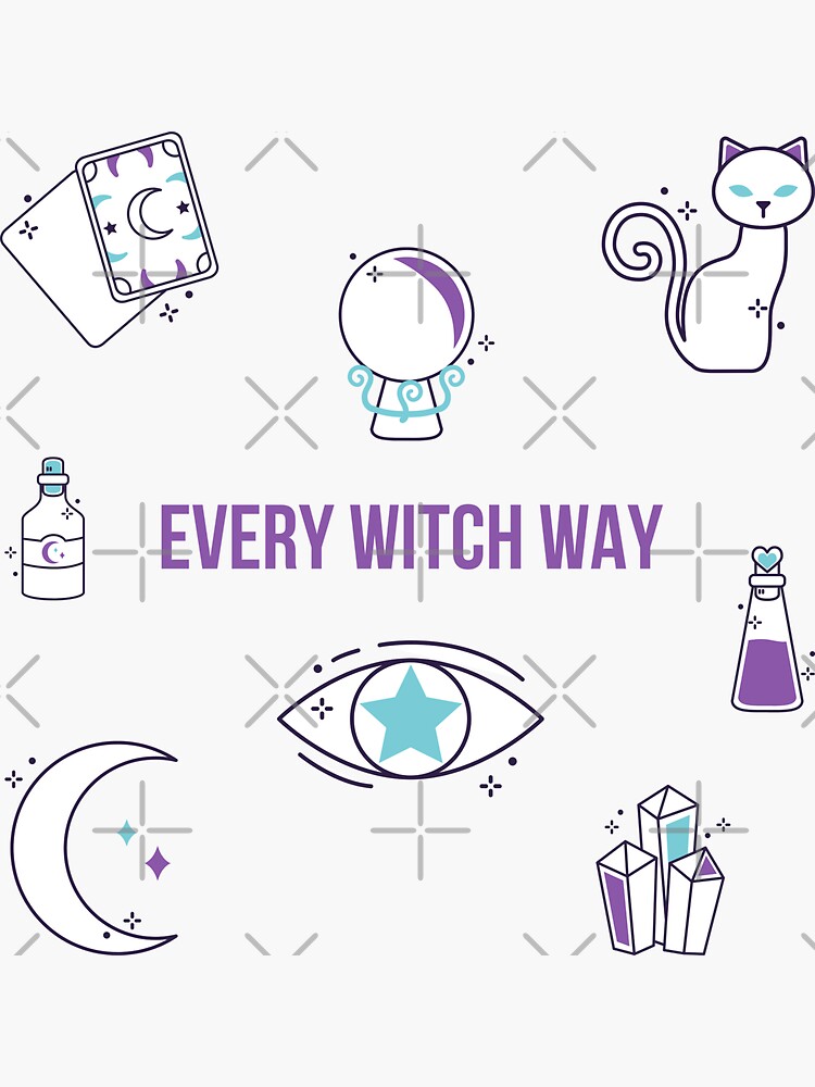 Witch Stuff Sticker Pack, Witch Pack, Witchy Woman, Just Like Magic,  Sorceress Tools, Pastel Witch Aesthetic | Art Board Print